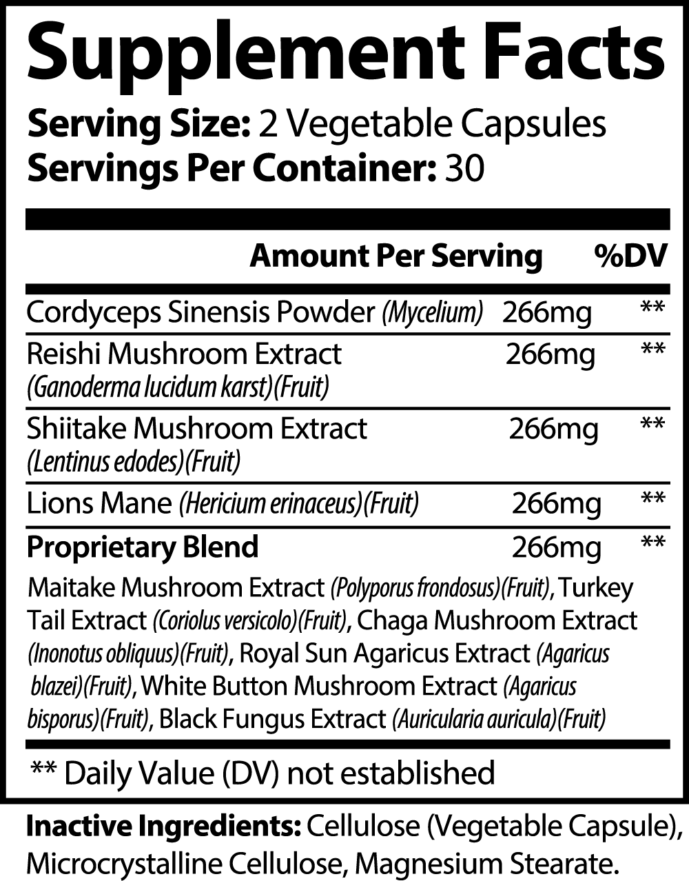 Fungi Farms Advanced Fungi Blend Capsules